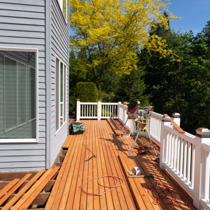 House deck under renovation